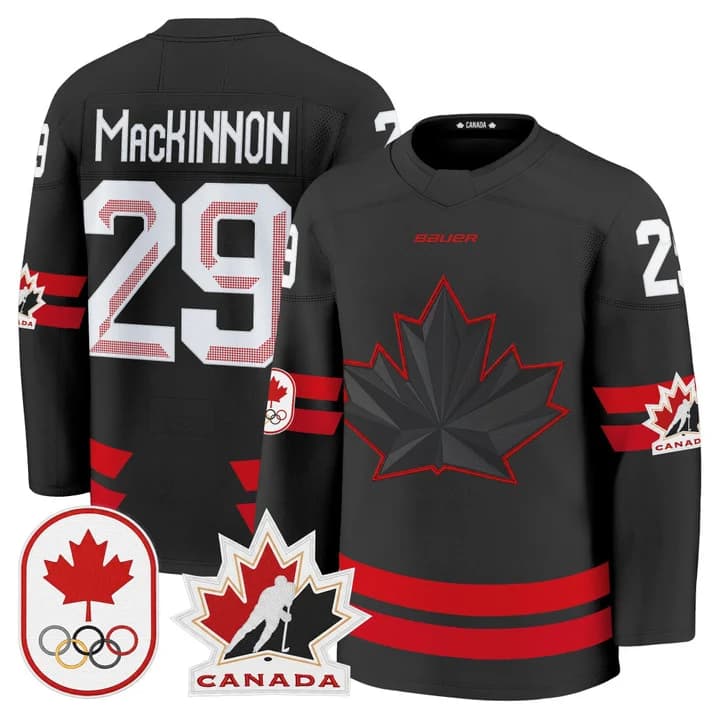 Nathan MacKinnon Canada 2026 Olympic Jersey - Black product image 1