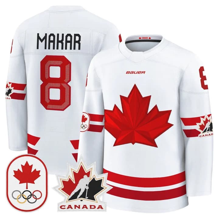 Cale Makar Canada 2026 Olympic Jersey - White product image 1