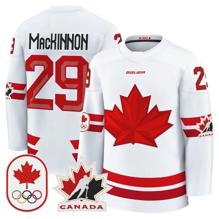 Nathan MacKinnon Canada 2026 Olympic Jersey - White product image 1