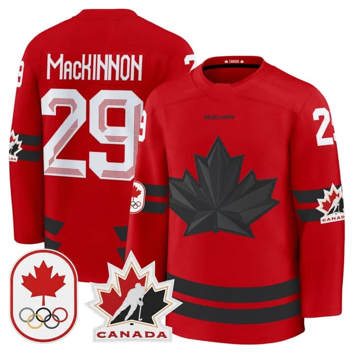 Nathan MacKinnon Canada 2026 Olympic Jersey - Red product image 1