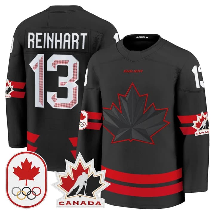 Sam Reinhart Canada 2026 Olympic Jersey - Black product image 1