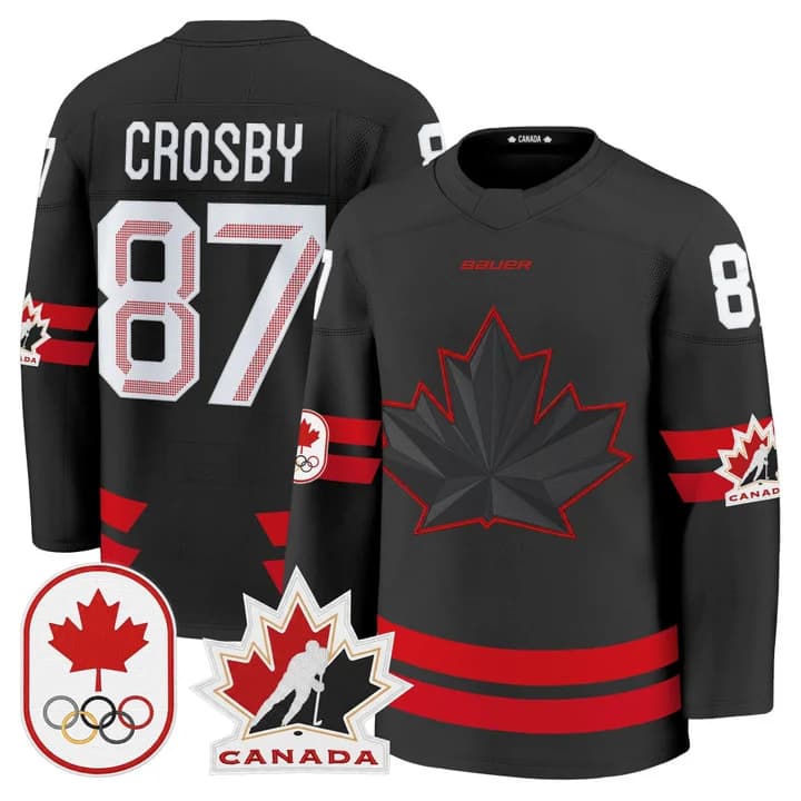 Sidney Crosby Canada 2026 Olympic Jersey - Black product image 1