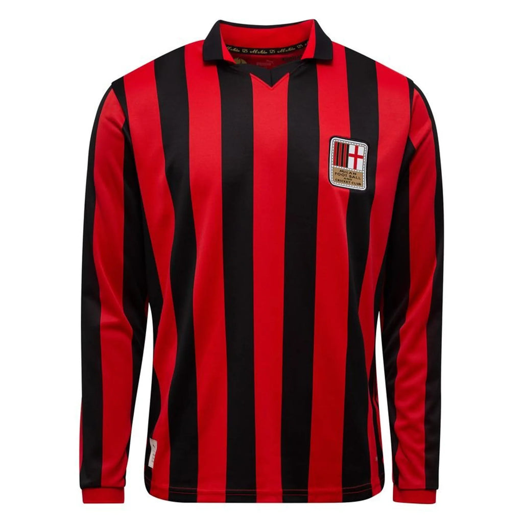 Puma AC Milan 125th Anniversary Long Sleeve Stadium Jersey 24/25 product image 1, provided for visual reference and product