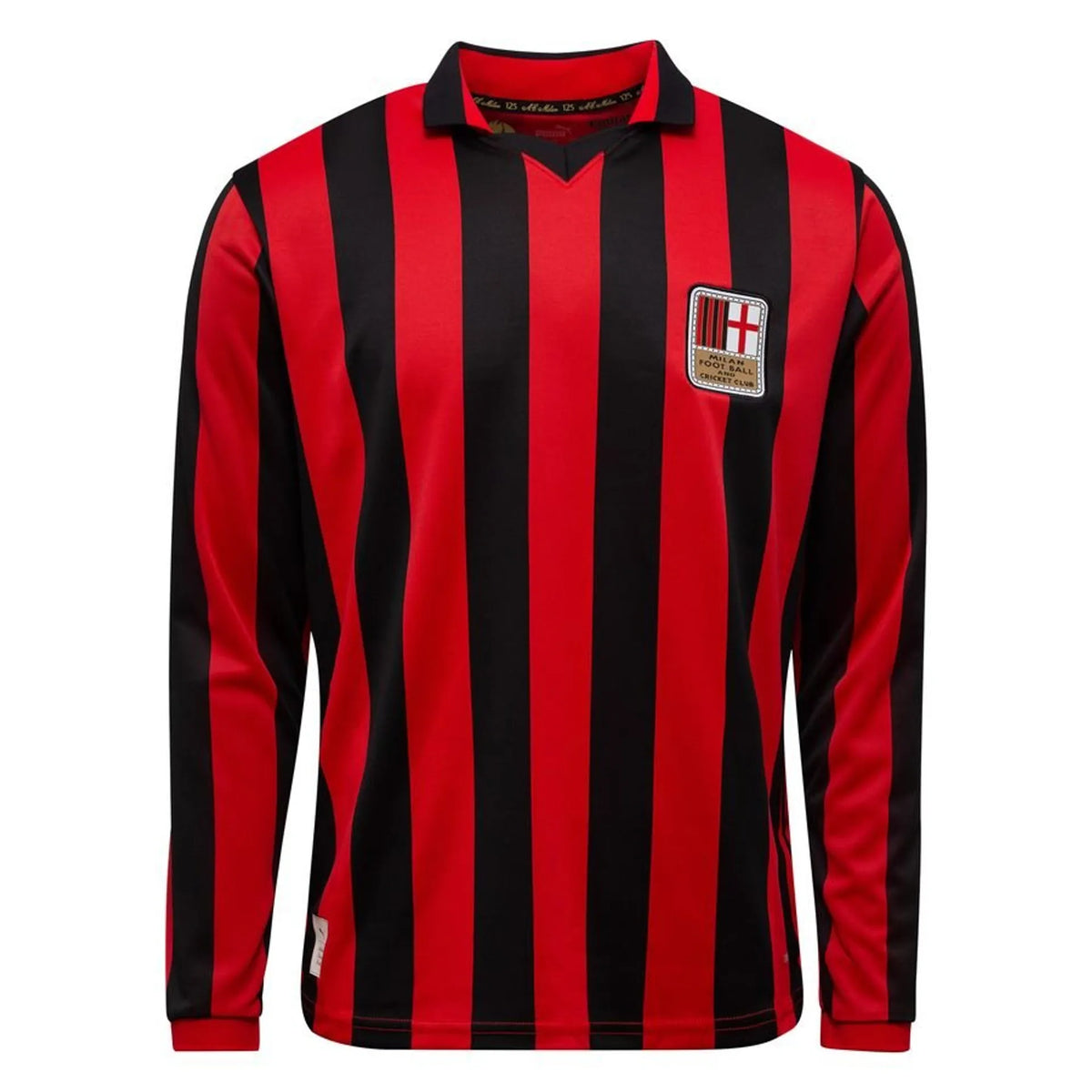 Puma AC Milan 125th Anniversary Long Sleeve Stadium Jersey 24/25 product image 1, provided for visual reference and product