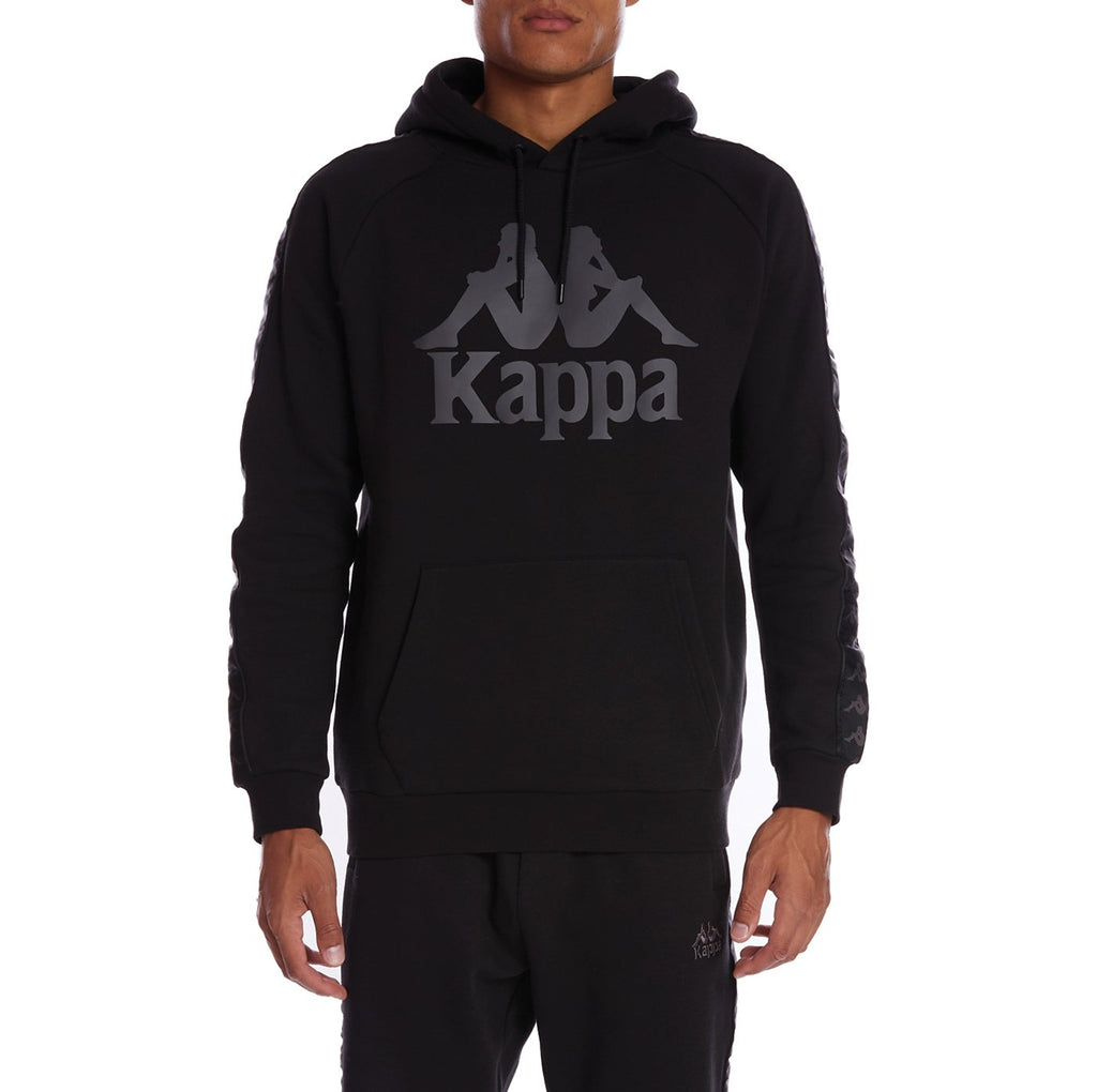 Kappa 222 Banda Hurtado 2 Hoodie-Black/Grey product image 1, provided for visual reference and product detail review