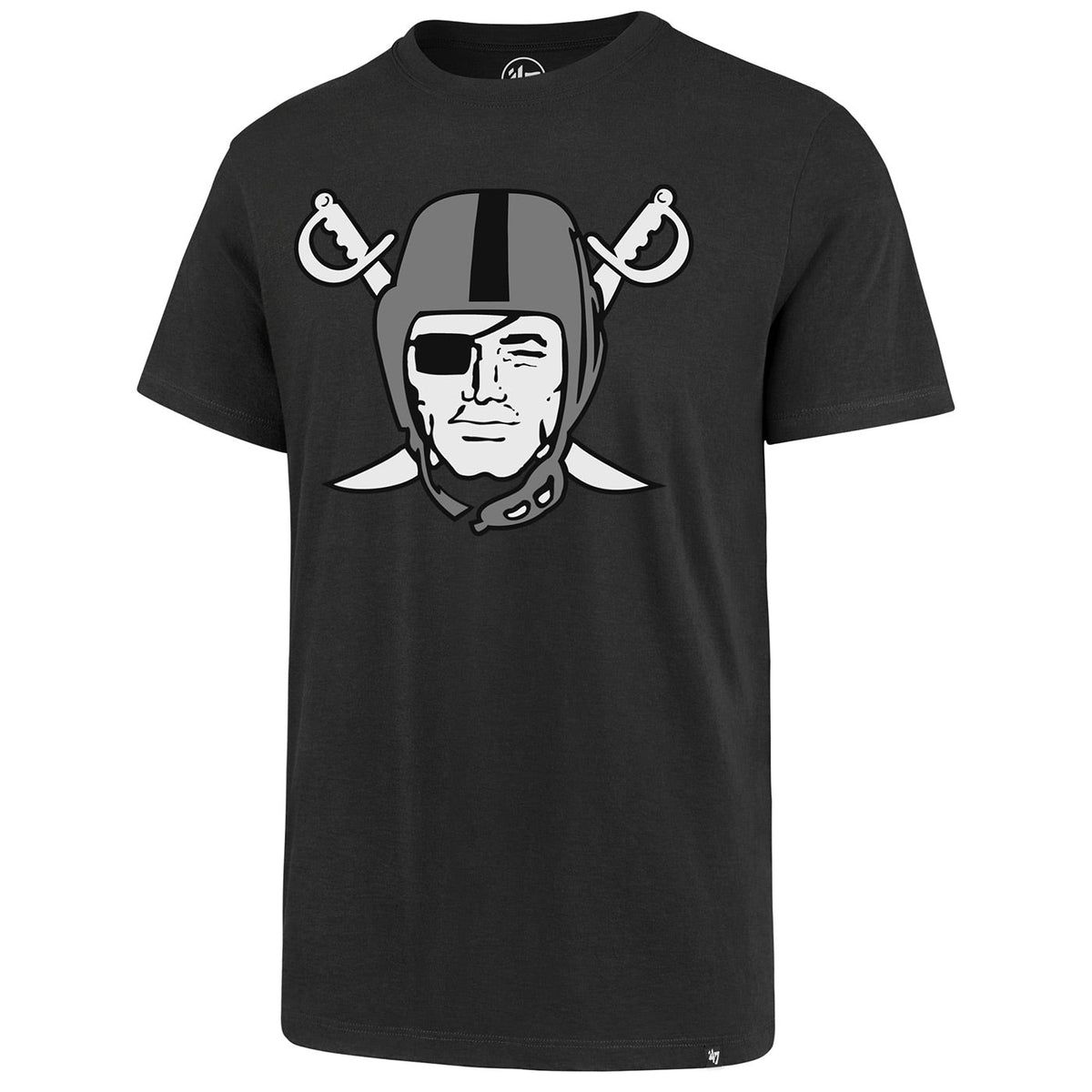 '47 Brand Men Las Vegas Raiders Shield Logo T-Shirt - Charcoal product image 1, provided for visual reference and product