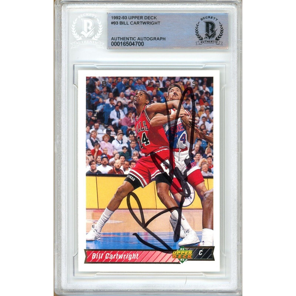 Bill Cartwright Chicago Bulls Signed 1992-93 Upper Deck Basketball Card BAS Auth Auto product image 1, provided for visual