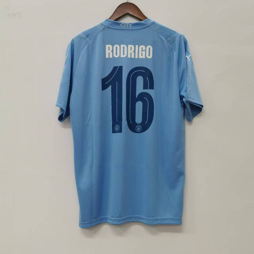 Manchester City Home Jersey 2023/24 With RODRIGO 16 Soccer product image 1