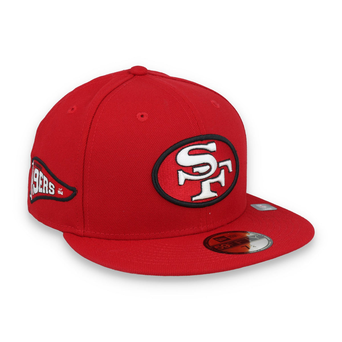 New Era Kids San Francisco 49ers Pennant 59Fifty Fitted Hat product image 1, provided for visual reference and product