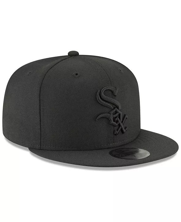 Chicago White Sox NEW ERA BASIC 59FIFTY FITTED-BLACK/BLACK product image 2, provided for visual reference and product detail