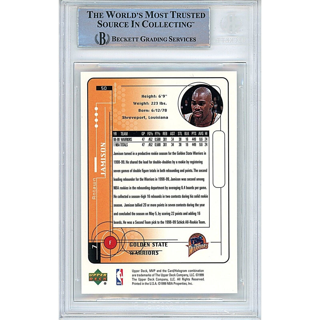 Antawn Jamison Golden State Warriors Signed 1999-00 Upper Deck BAS Auth Auto Slab product image 2, provided for visual