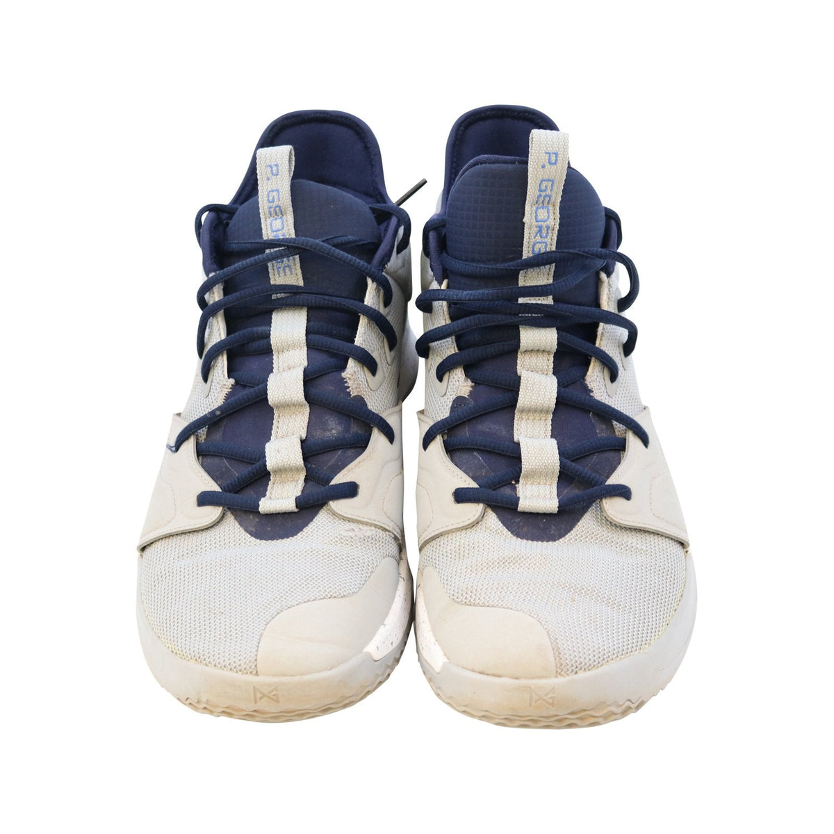 Aaron Boone New York Yankees Autographed 2019 Game Used Sneakers Gray/Blue PG (CX Auth) product image 1, provided for visual
