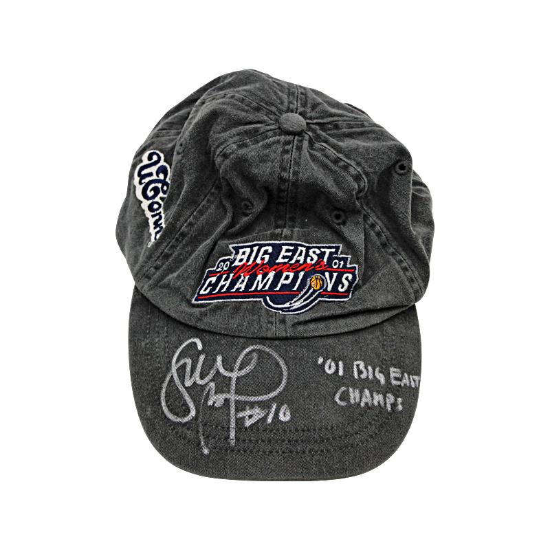 Sue Bird Autographed & Inscribed "01 Big East Champs" Team Issued UConn Huskies 2001 Big East Championship Hat (Sue Bird