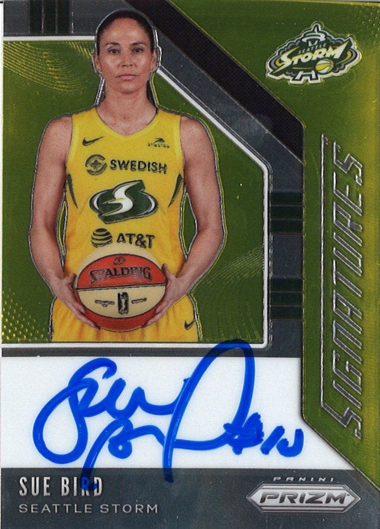 Sue Bird Autographed Seattle Storm 2020 Panini Prizm Trading Card (Sue Bird LOA) product image 1, provided for visual