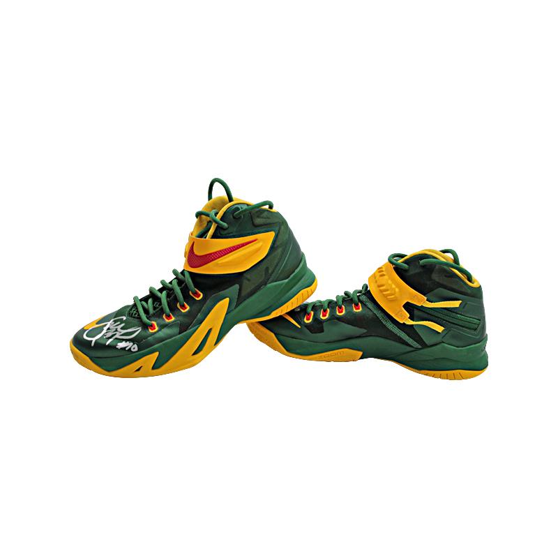 Sue Bird Autographed & Inscribed "#10" Game Used Seattle Storm LeBron Nike Sneakers (Sue Bird LOA) product image 4, provided