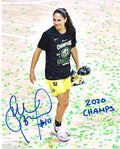 Sue Bird Autographed & Inscribed "2020 Champs" WNBA Finals 8x10 Photo (Sue Bird LOA) product image 1, provided for visual