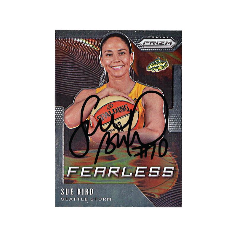 Sue Bird Seattle Storm Autographed 2020 Panini Prizm "Fearless" Trading Card product image 1, provided for visual reference