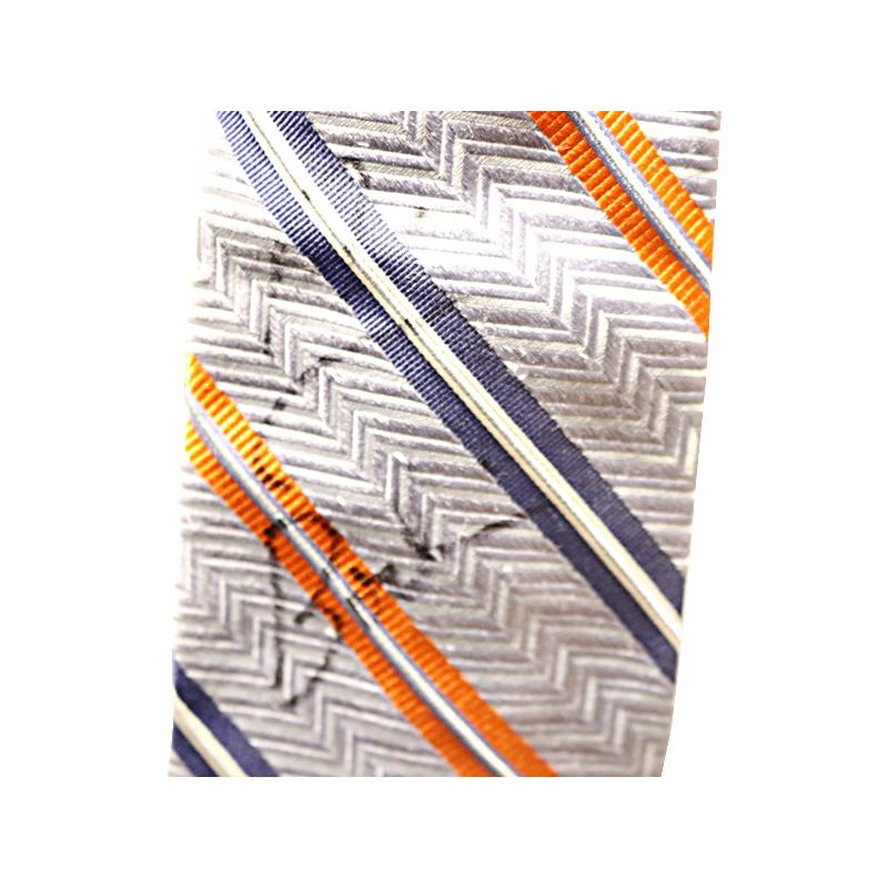 Jim Boeheim Autographed Game Used Striped Blue & Orange Tie product image 2, provided for visual reference and product