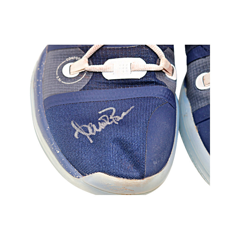 Aaron Boone New York Yankees Autographed 2019 Game Used Sneakers (Blue Kobe)- Size 11 product image 2, provided for visual
