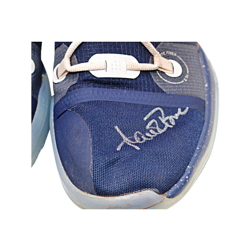 Aaron Boone New York Yankees Autographed 2019 Game Used Sneakers (Blue Kobe)- Size 11 product image 3, provided for visual
