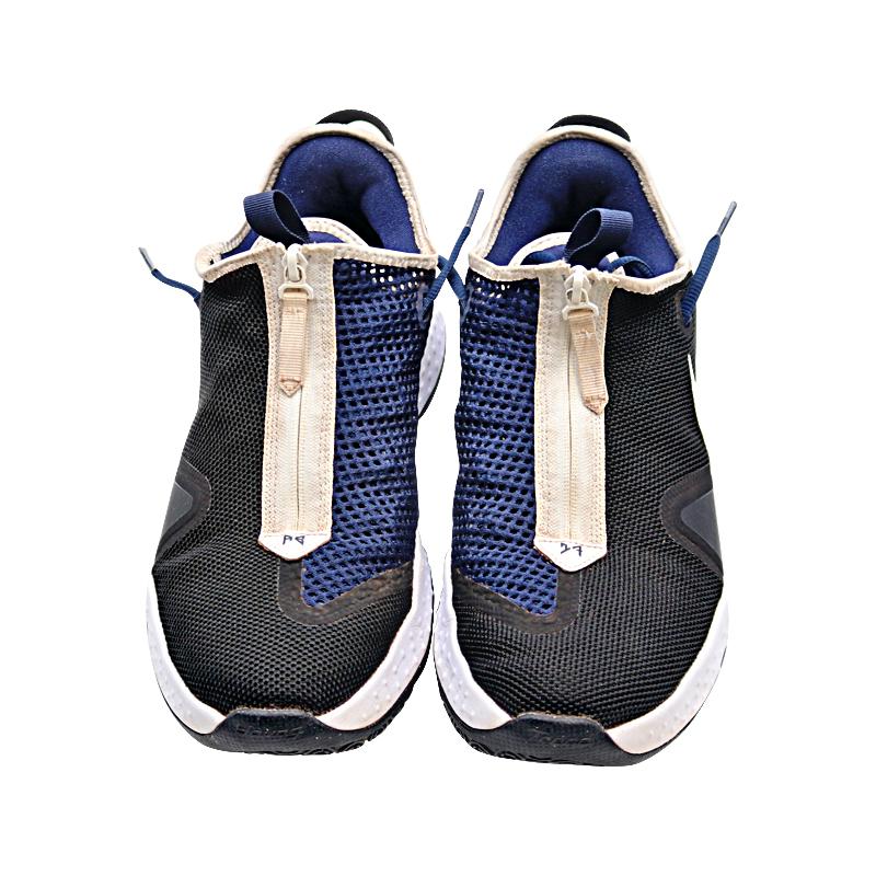 Aaron Boone New York Yankees 2020 Game Used Black/Blue Nike Air Paul George Sneakers (CX Auth) product image 1, provided for
