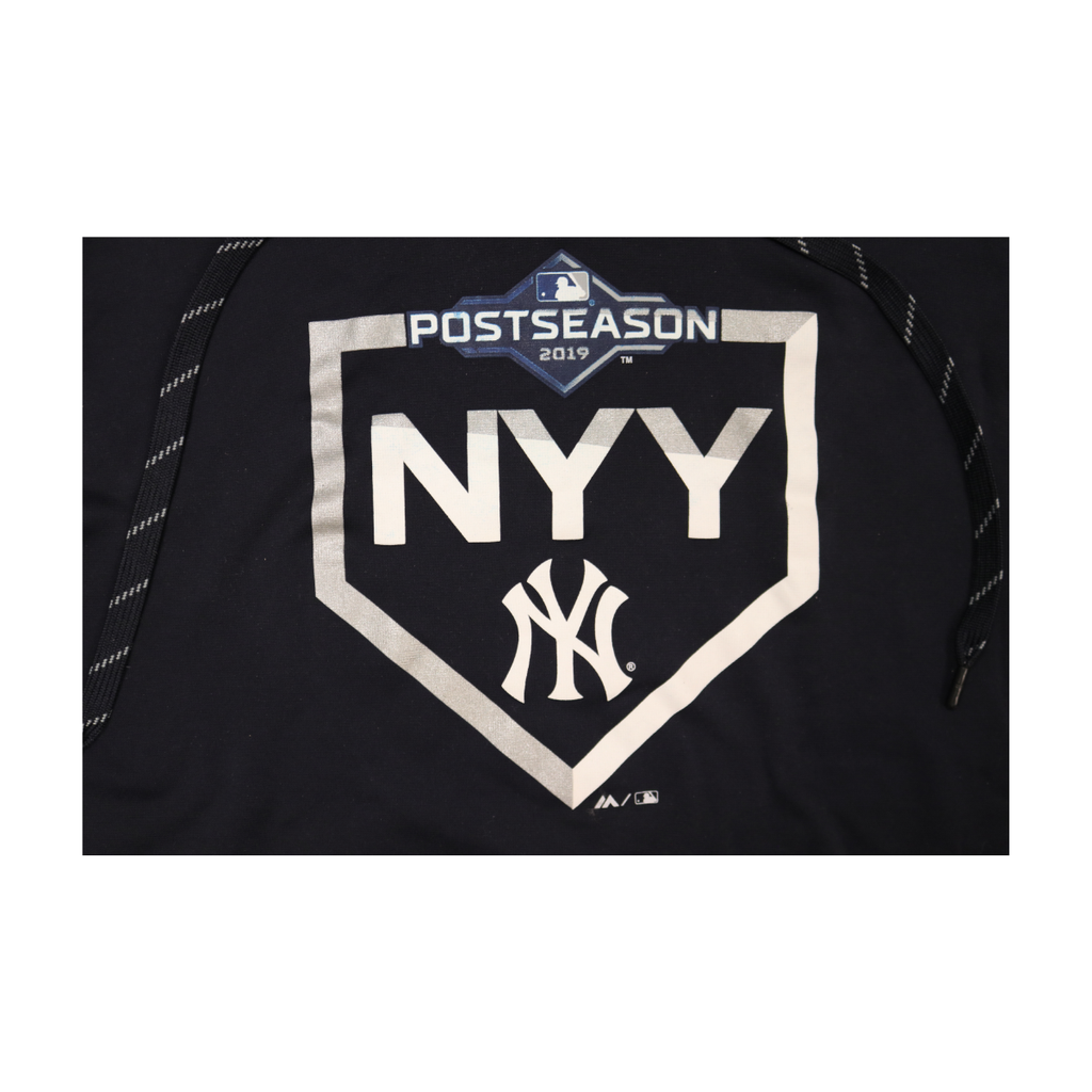 Aaron Boone New York Yankees 2019 Game Used 2019 Playoffs Cutoff Hoodie Size L product image 5, provided for visual