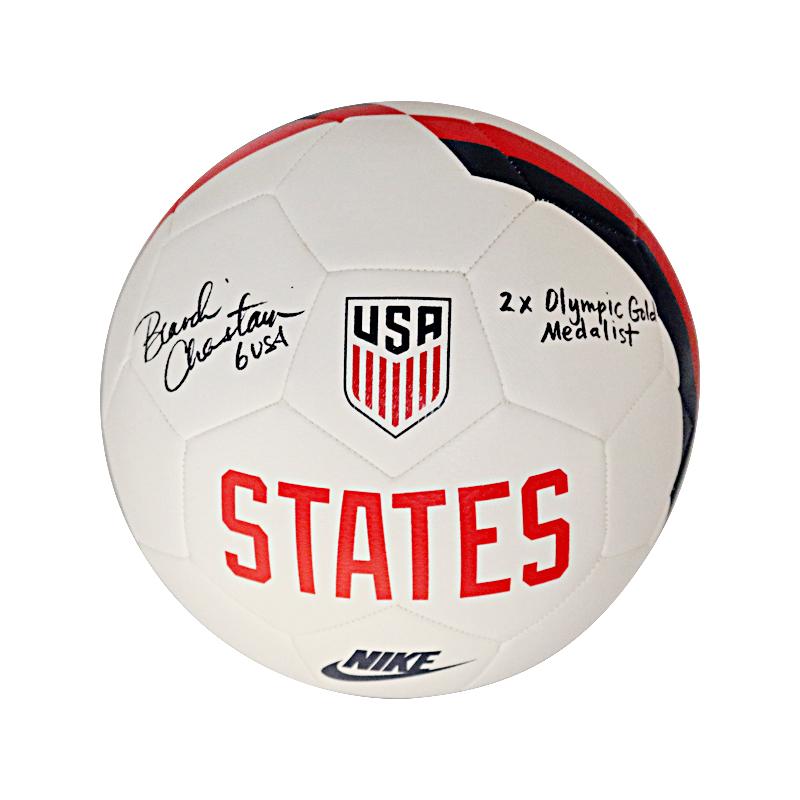 Brandi Chastain Autographed and Insc. "2x Olympic Gold Medalist" Team USA Nike Soccer Ball product image 1, provided for