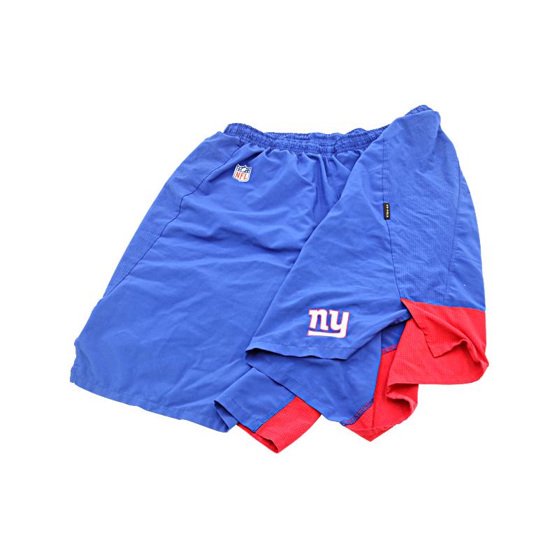 Dexter Lawrence New York Giants 2020 Blue Athletic Used Shorts (Size 3XL) product image 2, provided for visual reference and