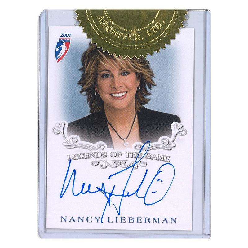 Nancy Lieberman Autographed WNBA 2007 Legends of the Game Limited Edition Trading Card product image 1, provided for visual