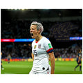 Megan Rapinoe Autographed & Inscr. "2015 2019 World Cup Champions" Screaming 16x20 Photo product image 1, provided for