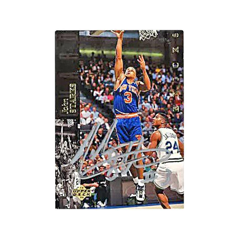 John Starks Autographed and Inscribed #3 1994 Upperdeck Trading Card product image 1, provided for visual reference and