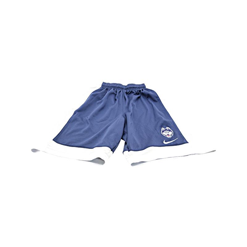 Breanna Stewart UCONN Used Navy Blue Shorts (Size Women L, Length +2) product image 1, provided for visual reference and