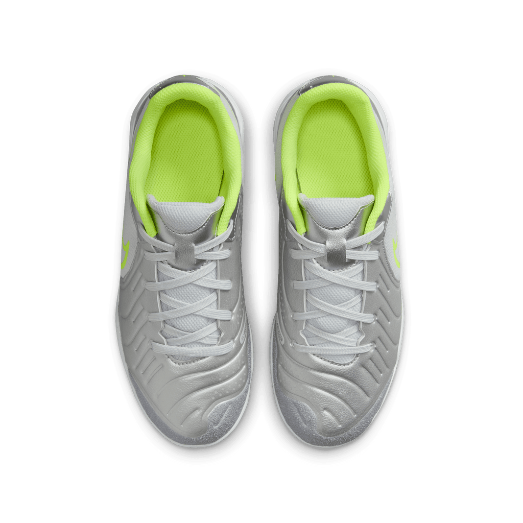 Nike Youth Tiempo Legend 10 Academy IC-Metallic Silver/Black/Volt product image 5, provided for visual reference and product