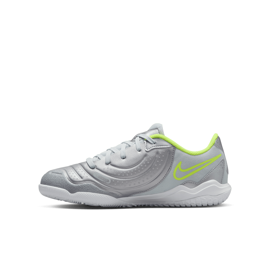 Nike Youth Tiempo Legend 10 Academy IC-Metallic Silver/Black/Volt product image 2, provided for visual reference and product