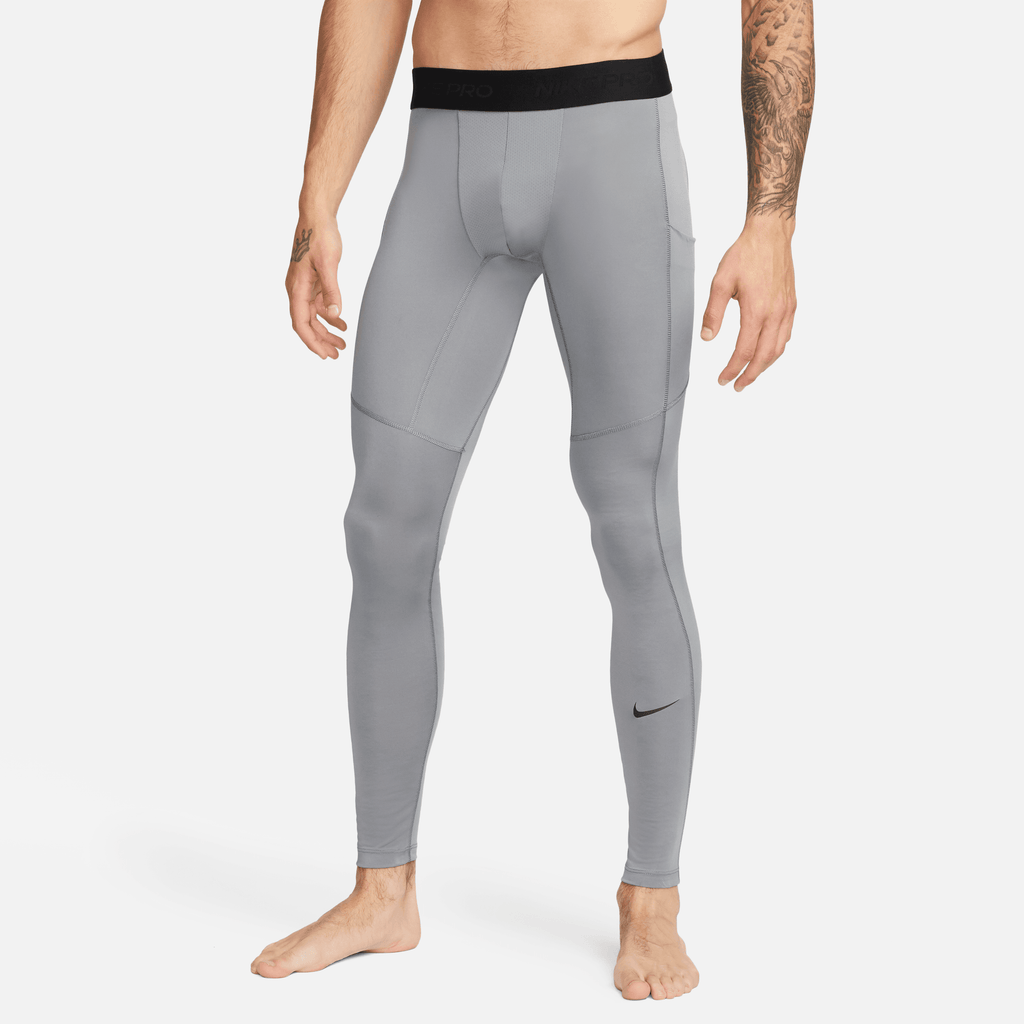 Nike Pro Men Dri-FIT Fitness Tights - Grey product image 1, provided for visual reference and product detail review