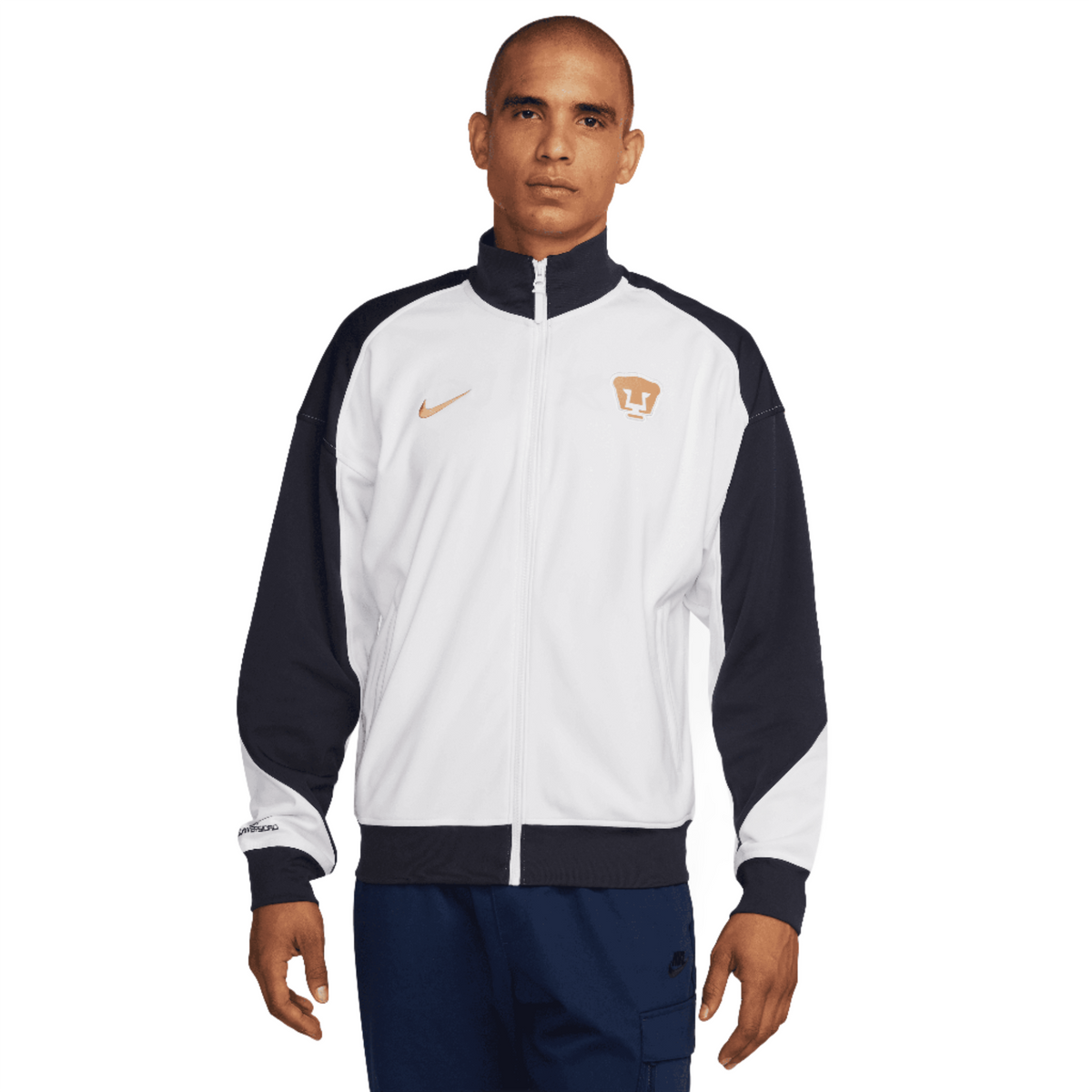 Nike Men Pumas Academy Pro Anthem Dri-FIT Soccer Full-Zip Jacket-White product image 1, provided for visual reference and