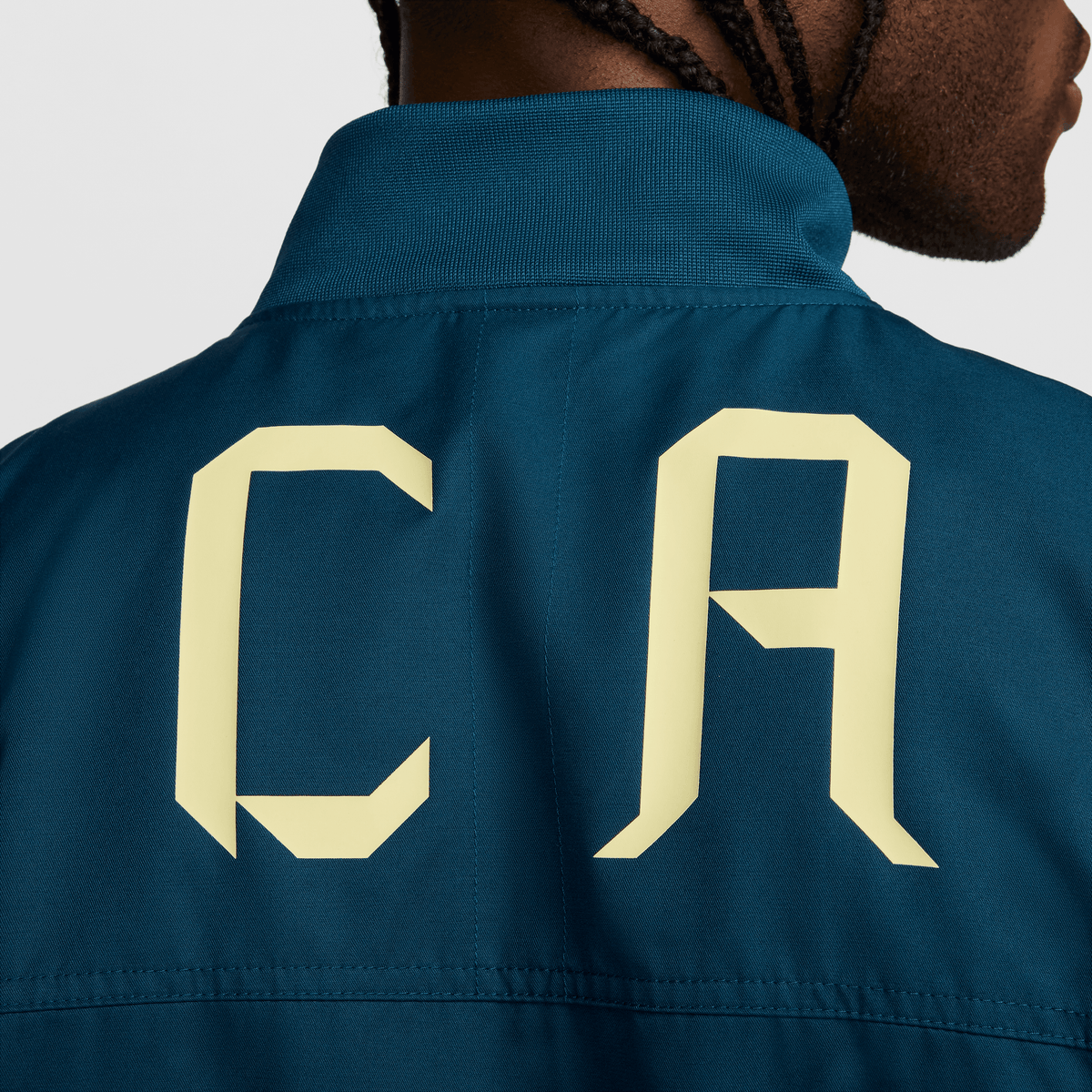 Nike Men Club América Soccer Woven Unlined Bomber Jacket - Navy product image 2, provided for visual reference and product