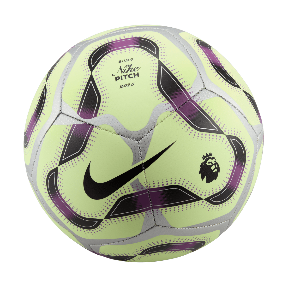 Nike Pitch Soccer Ball-BARELY VOLT/BOLD BERRY/SILVER/ product image 1, provided for visual reference and product detail