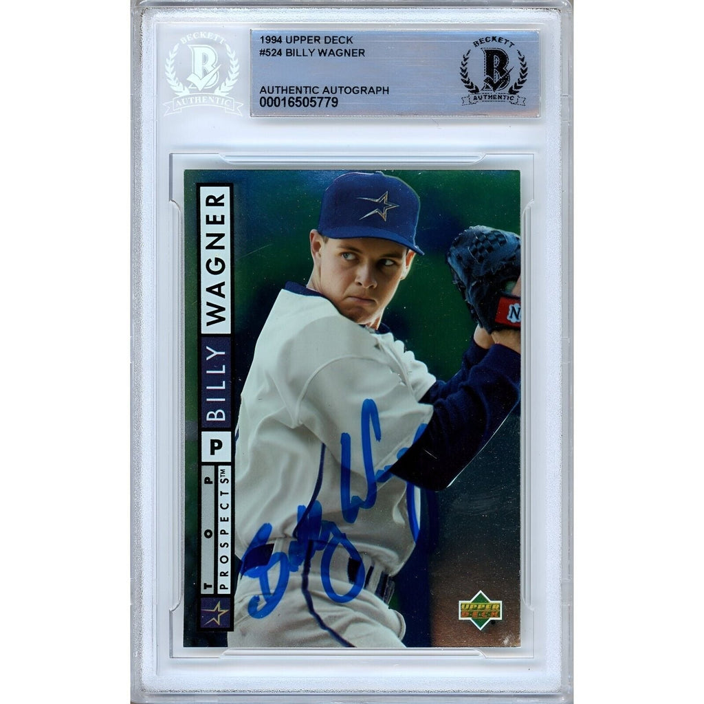 Billy Wagner Houston Astros Signed 1994 Upper Deck Rookie Card BAS Auth Auto Slab product image 1, provided for visual