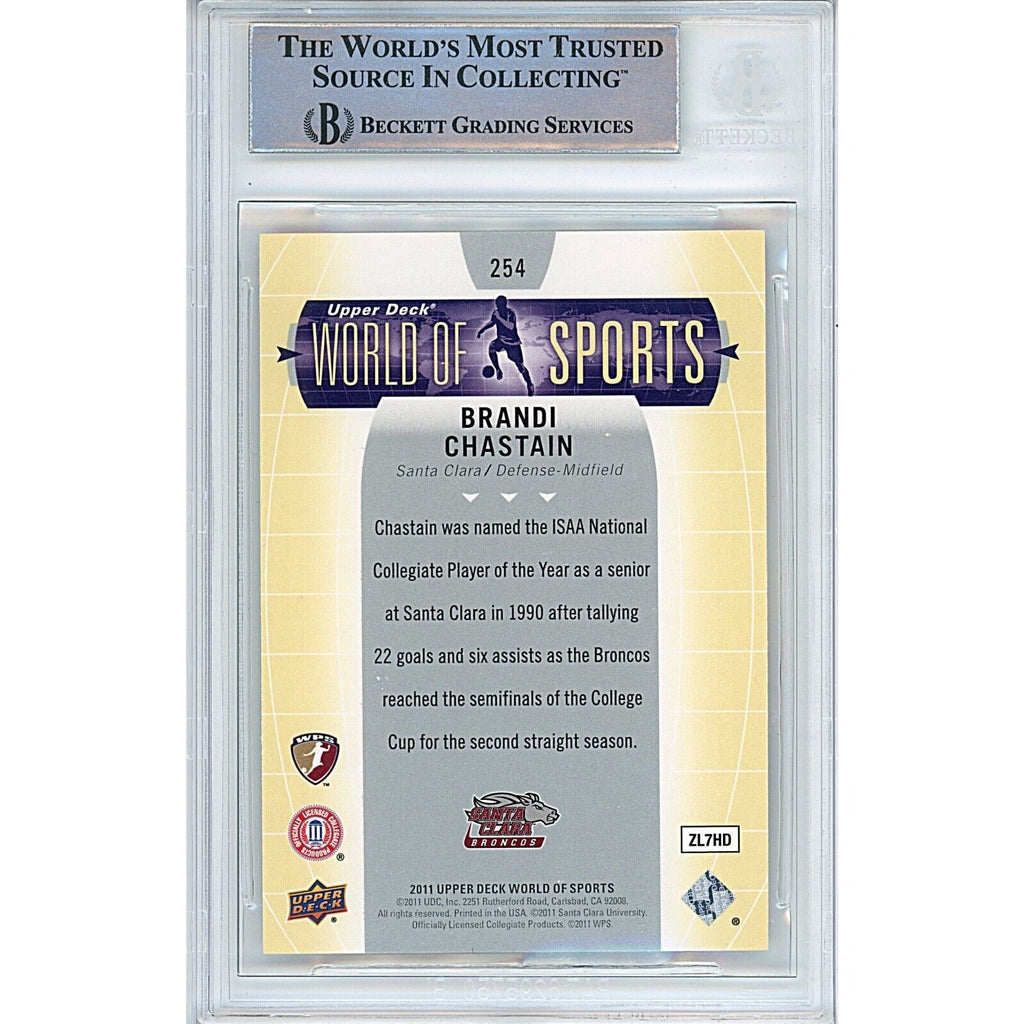 Brandi Chastain Team USA Signed 2011 Upper Deck USWNT Card BAS Auth Auto Slab product image 2, provided for visual reference