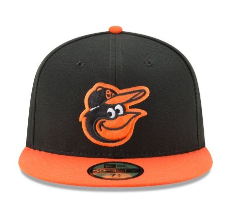 Baltimore Orioles New Era Road Authentic Collection 59Fifty Fitted-On-Field Collection Black/Orange product image 2,