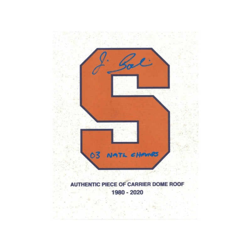 Jim Boeheim Autographed Signed Inscribed Syracuse University 11X14 Piece Of Carrier Dome Roof (CX Auth) product image 1,