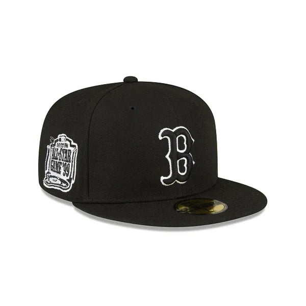 New Era Boston Red Sox 1999 All Star Game Side Patch Black On White 59Fifty Fitted Hat product image 1, provided for visual