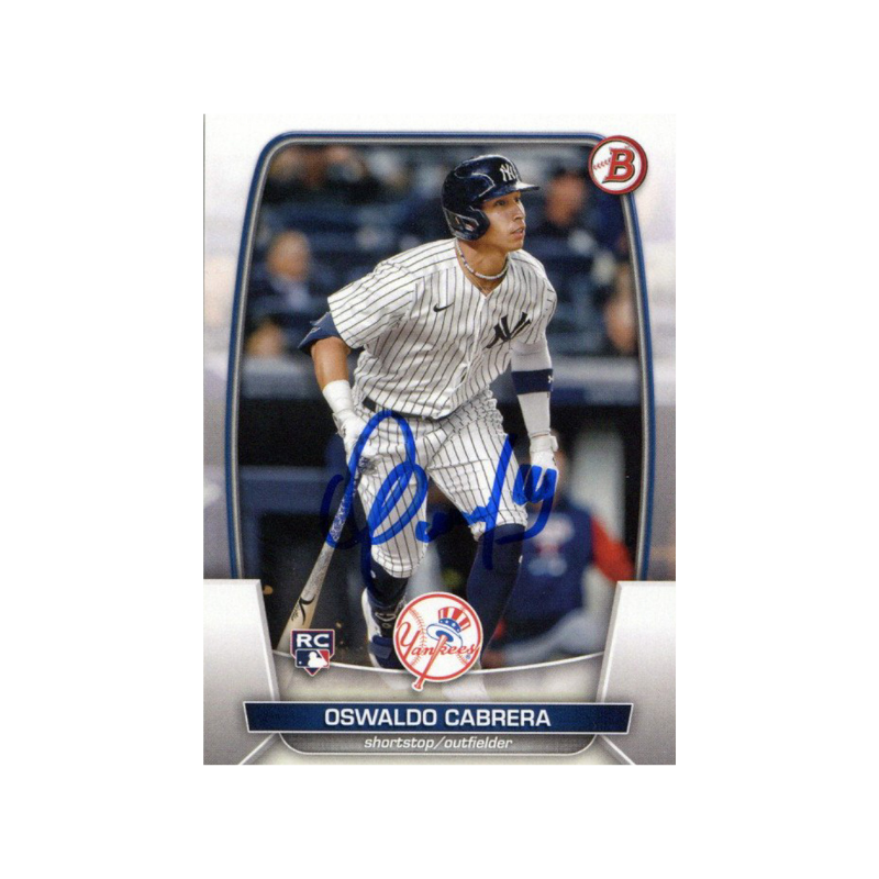 Oswaldo Cabrera New York Yankees Autographed Signed 2023 Bowman Paper Rookie Card (CX Auth) product image 1, provided for