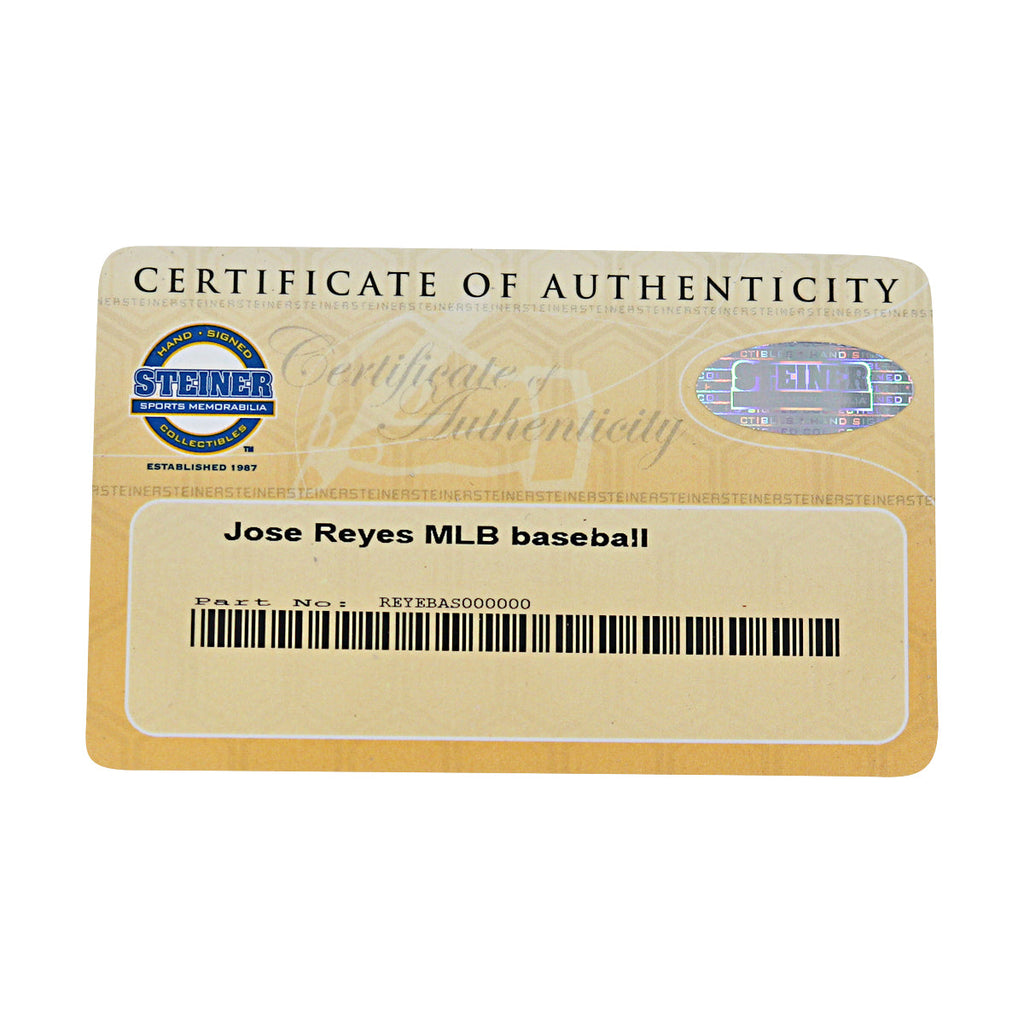 Jose Reyes New York Mets Autographed OMLB Baseball MLB / Steiner COA-3 product image 7, provided for visual reference and