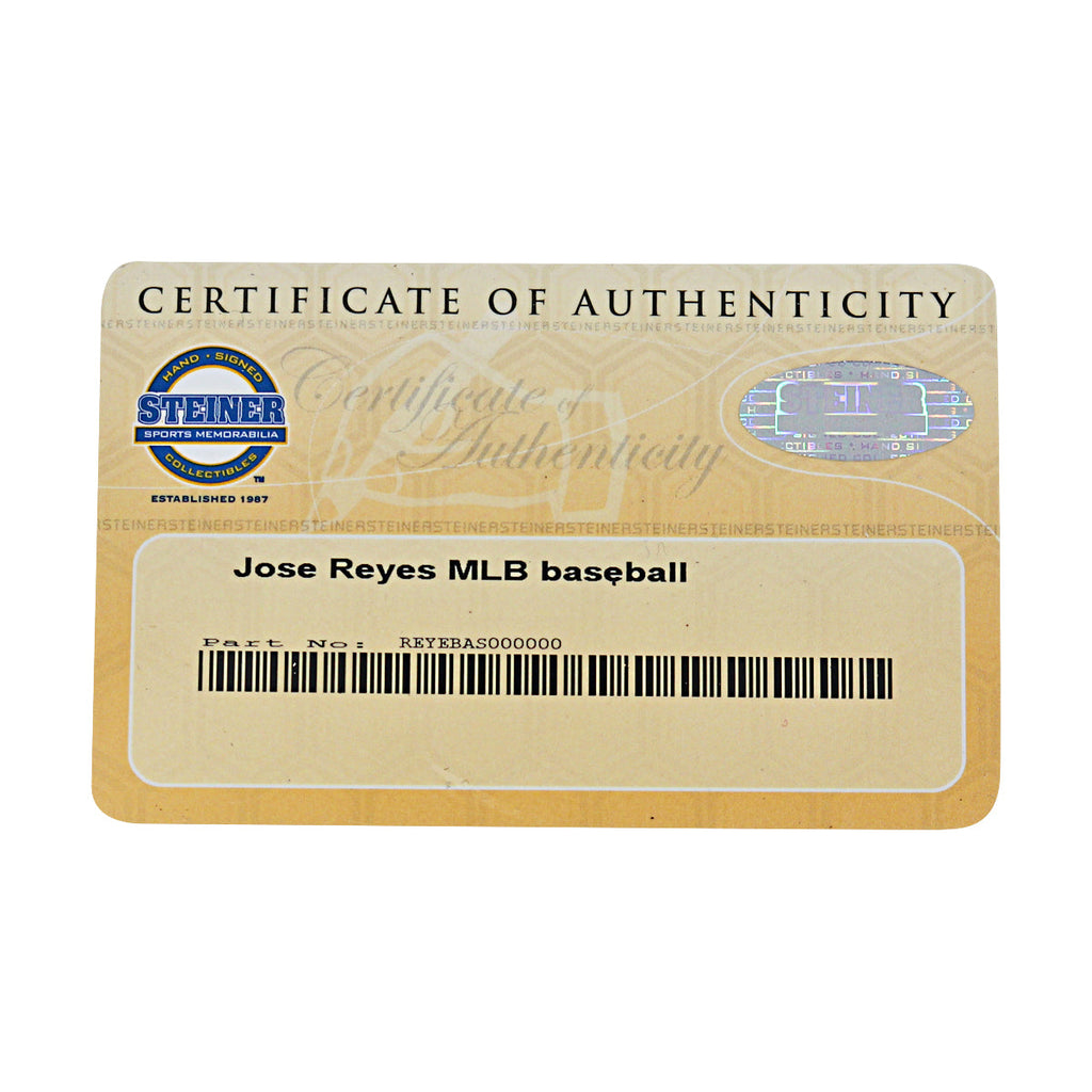 Jose Reyes New York Mets Autographed OMLB Baseball MLB / Steiner COA-6 product image 7, provided for visual reference and