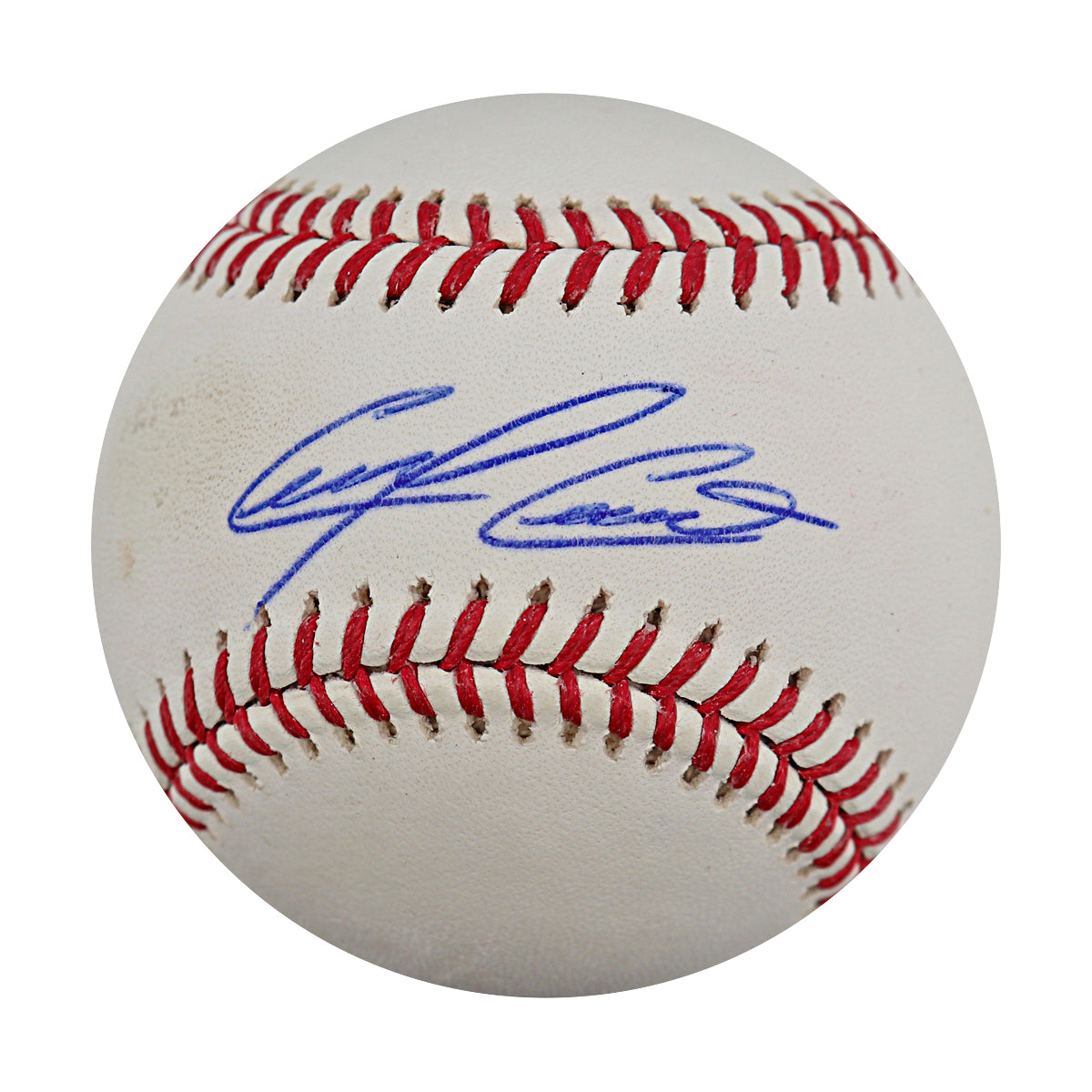 Carlos Carrasco Indians Mets Autographed OMLB Baseball MLB Auth product image 1, provided for visual reference and product