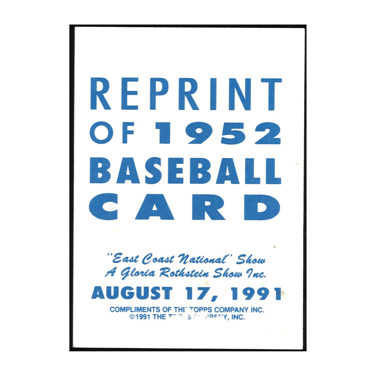 Mickey Mantle New York Yankees Autographed Signed 1952 Topps Reprint RC JSA LOA product image 2, provided for visual