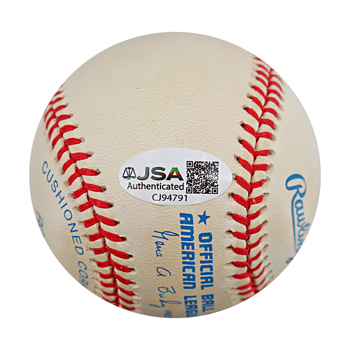 Herb Score Indians White Sox Autographed OAL Baseball JSA COA product image 6, provided for visual reference and product