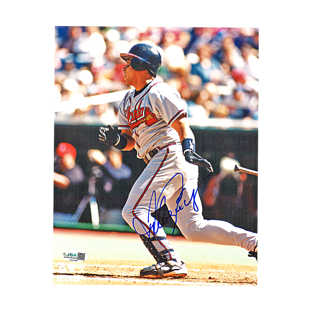 Andres Galarraga Atlanta Braves Autographed 8x10 Photo JSA COA product image 1, provided for visual reference and product